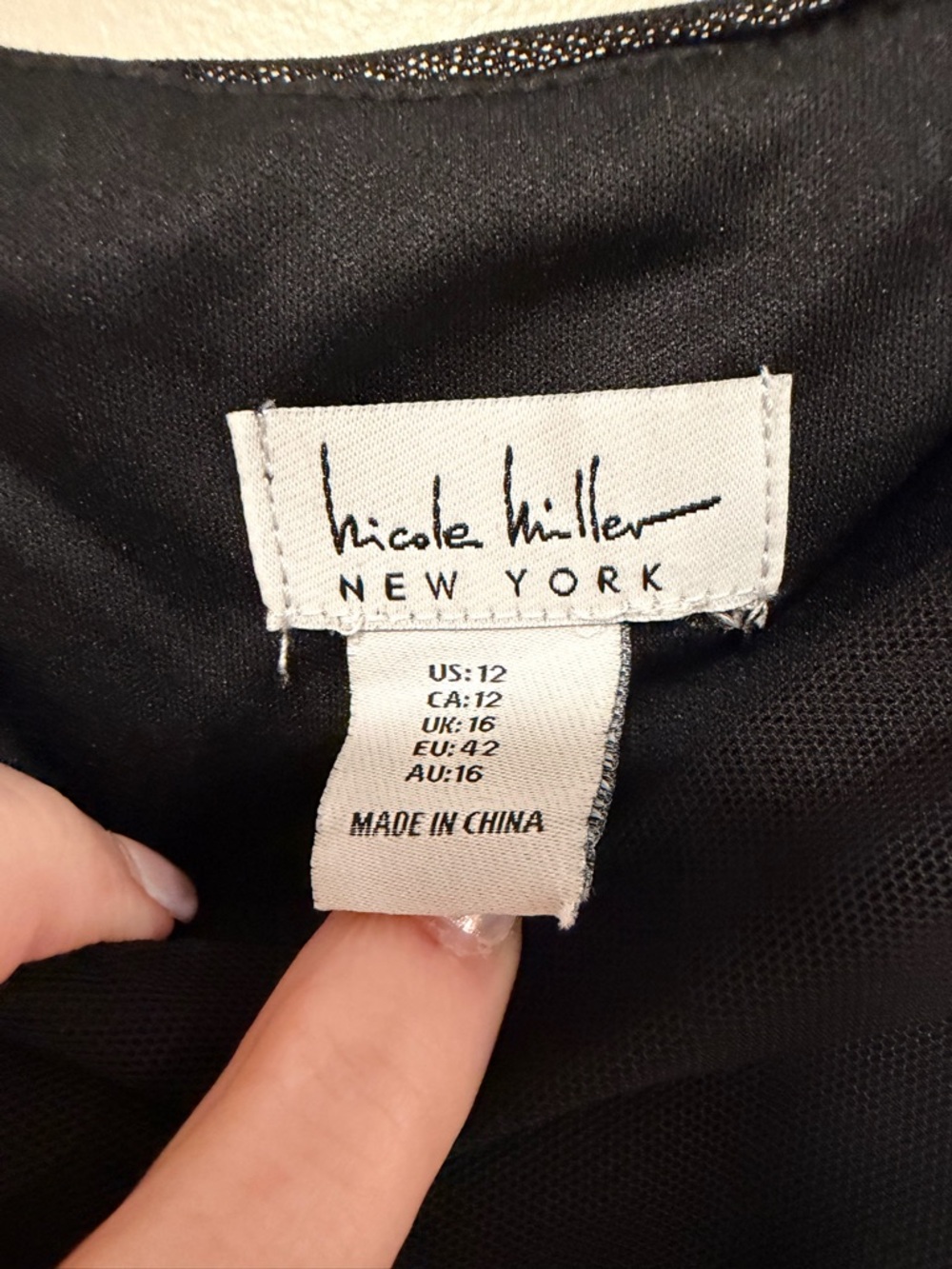 Nicole Miller Black Maxi Dress with Vibrant Red & Pink Floral Print - Picture 5 of 5